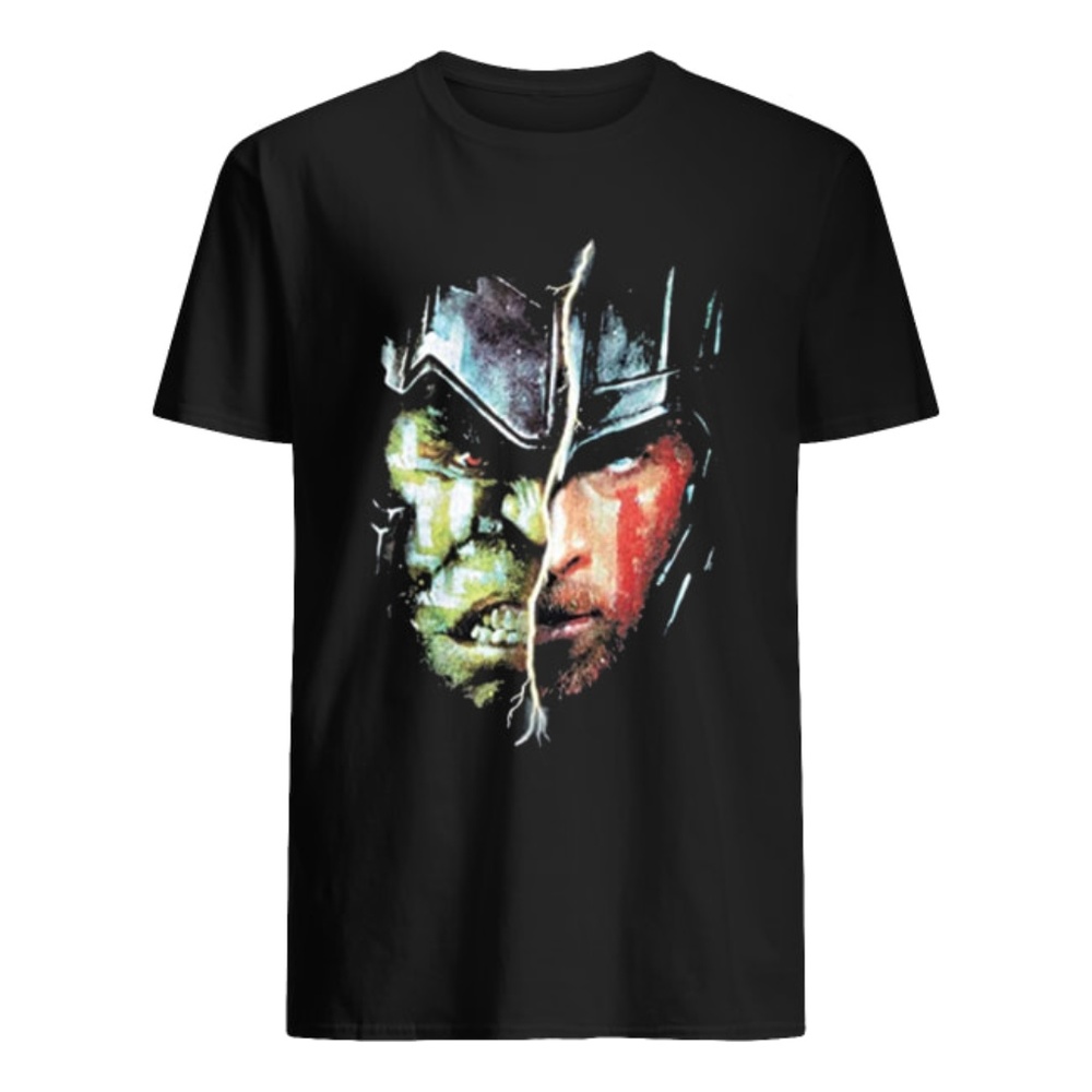 Marvel Men's Thor Ragnarok Two Face T-Shirt, Black